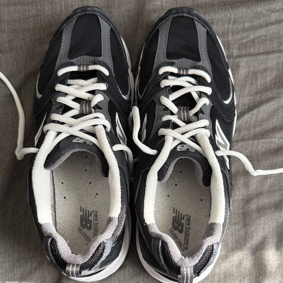 New Balance Charcoal and White Running Shoes - Picture 8 of 9